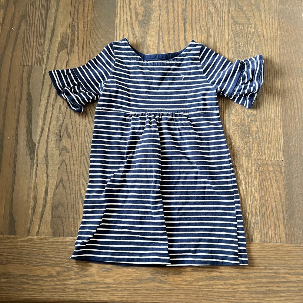 Carters navy and white striped dress